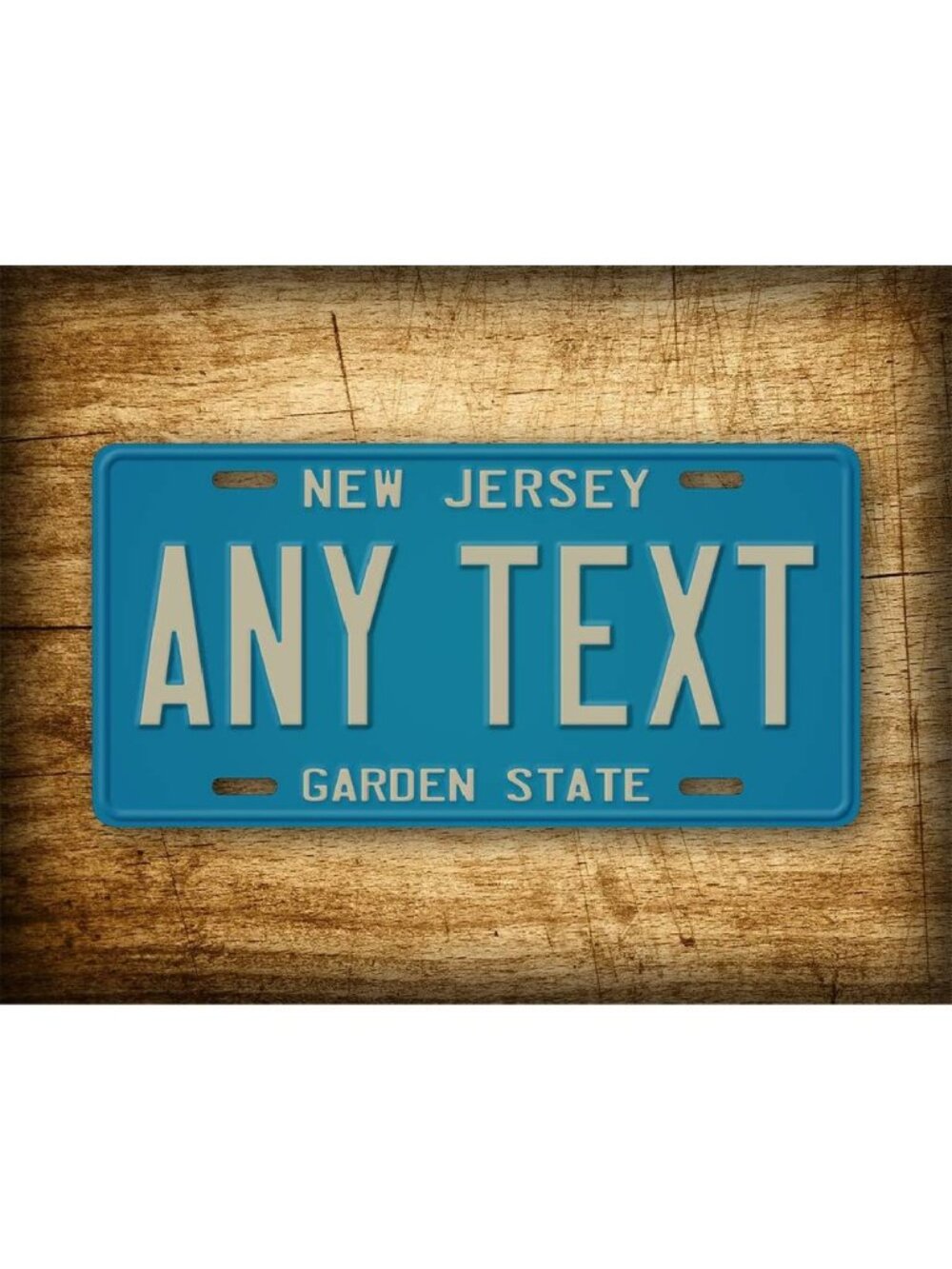 Custom Vintage New Jersey License Plate State Auto Tag 6x12 NJ Garden State